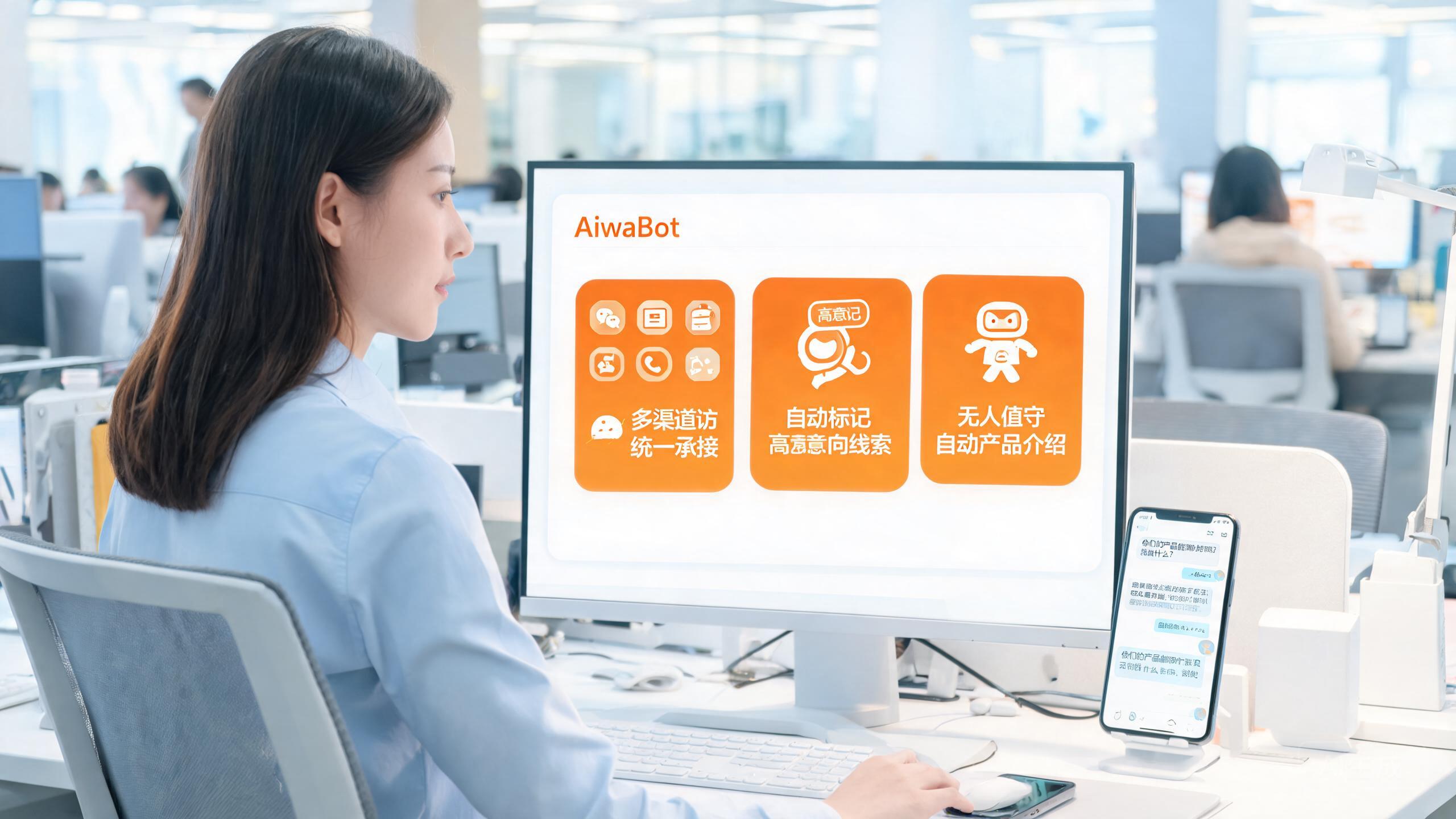 AiwaBot智能对话机器人销售向能力模块图