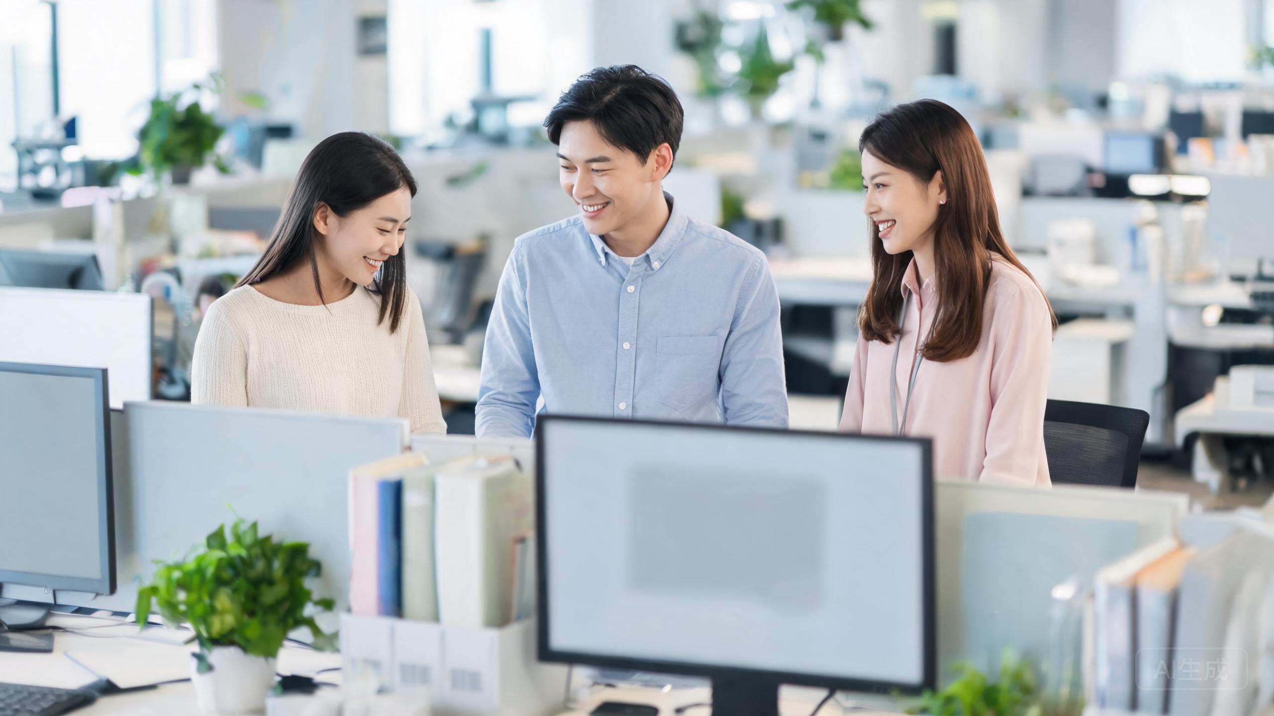 运营团队确认私域分层运营效果后露出满意状态的场景图