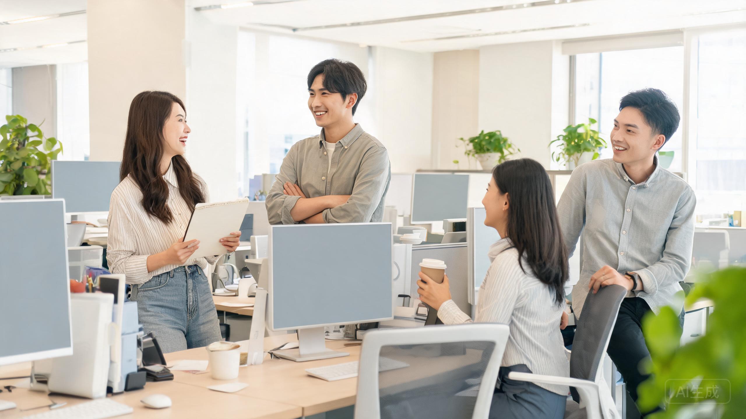 接入智能抖音私信客服方案后团队轻松交流场景