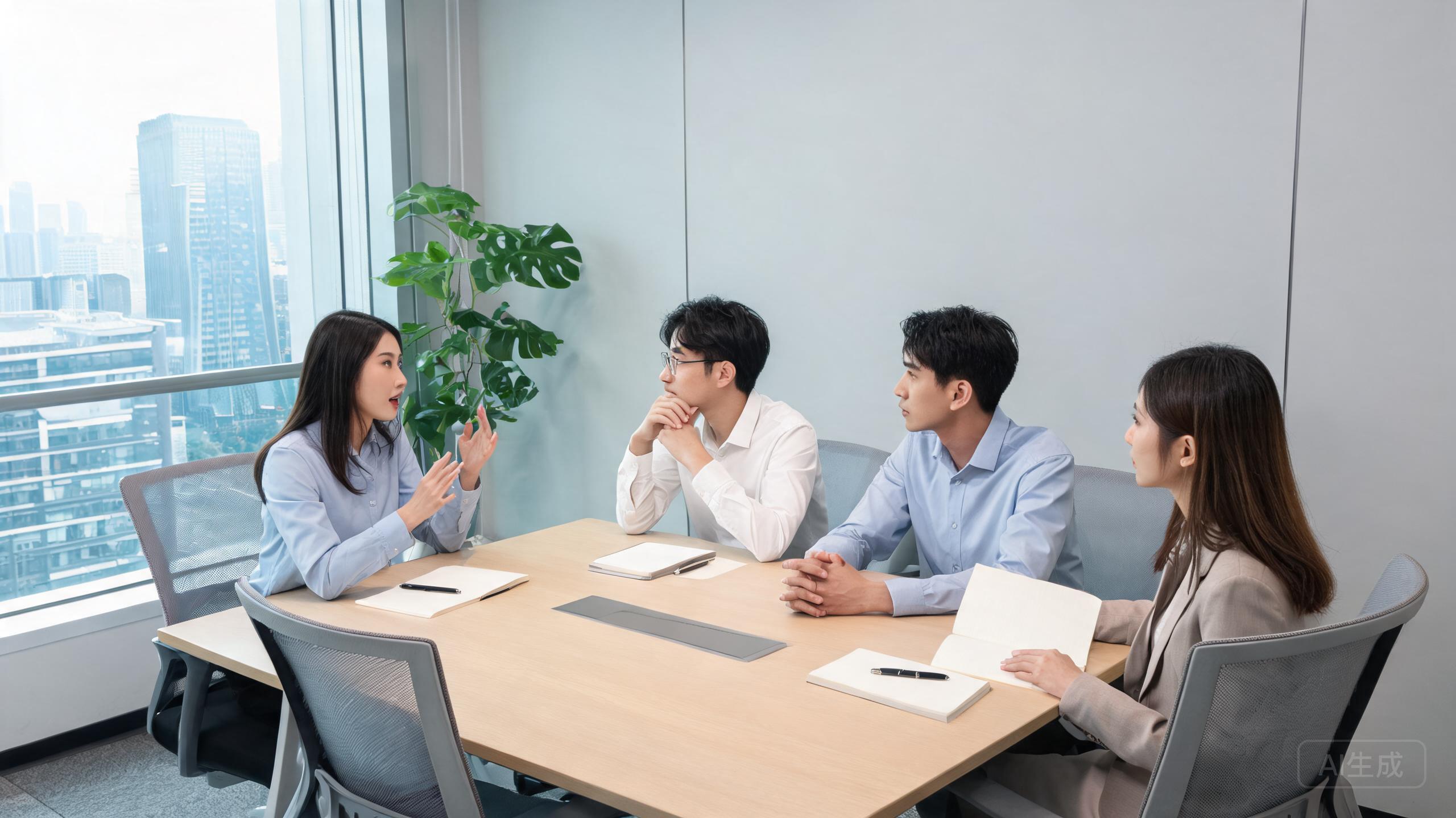 运营团队研讨线索转化运营方案场景图
