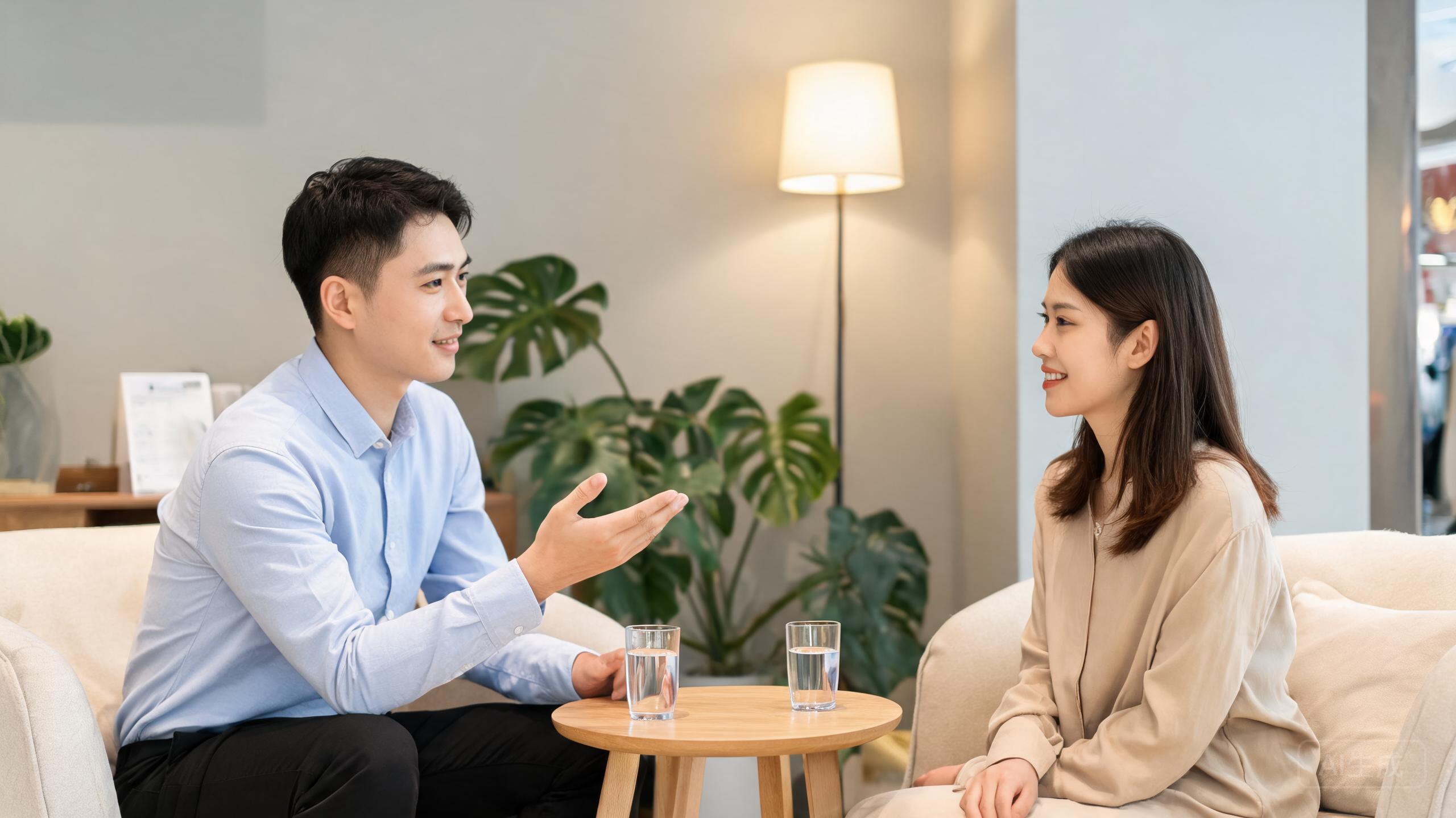 门店工作人员专注服务到店客户的流畅场景